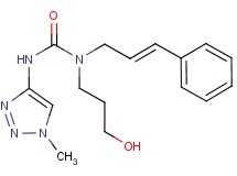 N-(3-hydroxypropyl)-N'-(1-methyl-1H-1,2,3-triazol-4-yl)-N-[(2E)-3-phenylprop-2-en-1-yl]urea