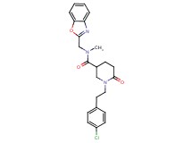 N-(1,3-benzoxazol-2-ylmethyl)-1-[2-(4-chlorophenyl)ethyl]-N-methyl-6-oxo-3-piperidinecarboxamide