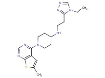 N-[2-(4-ethyl-4H-1,2,4-triazol-3-yl)ethyl]-1-(6-methylthieno[2,3-d]pyrimidin-4-yl)piperidin-4-amine
