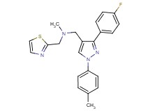 1-[3-(4-fluorophenyl)-1-(4-methylphenyl)-1H-pyrazol-4-yl]-N-methyl-N-(1,3-thiazol-2-ylmethyl)methanamine