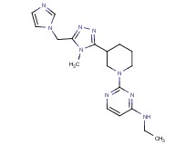 N-ethyl-2-{3-[5-(1H-imidazol-1-ylmethyl)-4-methyl-4H-1,2,4-triazol-3-yl]piperidin-1-yl}pyrimidin-4-amine