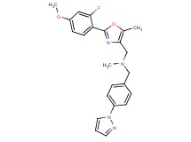 1-[2-(2-fluoro-4-methoxyphenyl)-5-methyl-1,3-oxazol-4-yl]-N-methyl-N-[4-(1H-pyrazol-1-yl)benzyl]methanamine