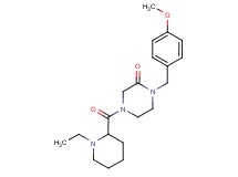 4-[(1-ethyl-2-piperidinyl)carbonyl]-1-(4-methoxybenzyl)-2-piperazinone