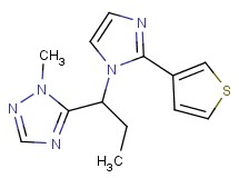 1-methyl-5-{1-[2-(3-thienyl)-1H-imidazol-1-yl]propyl}-1H-1,2,4-triazole