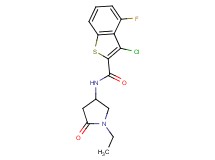 3-chloro-N-(1-ethyl-5-oxo-3-pyrrolidinyl)-4-fluoro-1-benzothiophene-2-carboxamide