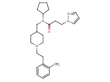 N-cyclopentyl-N-({1-[2-(2-methylphenyl)ethyl]-4-piperidinyl}methyl)-3-(1H-pyrazol-1-yl)propanamide
