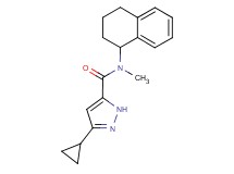 3-cyclopropyl-N-methyl-N-(1,2,3,4-tetrahydro-1-naphthalenyl)-1H-pyrazole-5-carboxamide