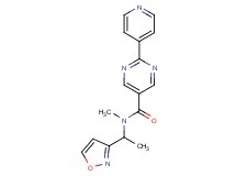 N-[1-(3-isoxazolyl)ethyl]-N-methyl-2-(4-pyridinyl)-5-pyrimidinecarboxamide