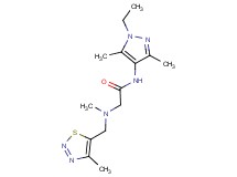 N-(1-ethyl-3,5-dimethyl-1H-pyrazol-4-yl)-2-{methyl[(4-methyl-1,2,3-thiadiazol-5-yl)methyl]amino}acetamide