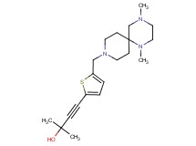 4-{5-[(1,4-dimethyl-1,4,9-triazaspiro[5.5]undec-9-yl)methyl]-2-thienyl}-2-methylbut-3-yn-2-ol