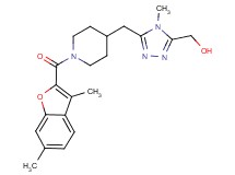 [5-({1-[(3,6-dimethyl-1-benzofuran-2-yl)carbonyl]piperidin-4-yl}methyl)-4-methyl-4H-1,2,4-triazol-3-yl]methanol