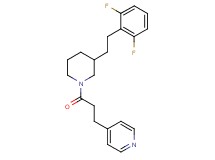 4-(3-{3-[2-(2,6-difluorophenyl)ethyl]-1-piperidinyl}-3-oxopropyl)pyridine