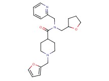 1-(2-furylmethyl)-N-(pyridin-2-ylmethyl)-N-(tetrahydrofuran-2-ylmethyl)piperidine-4-carboxamide