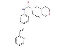 N-ethyl-N'-{4-[(E)-2-pyridin-2-ylvinyl]phenyl}-N-(tetrahydro-2H-pyran-4-ylmethyl)urea