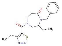 4-benzyl-3-ethyl-1-[(4-ethyl-1,2,3-thiadiazol-5-yl)carbonyl]-1,4-diazepan-5-one