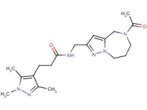 N-[(5-acetyl-5,6,7,8-tetrahydro-4H-pyrazolo[1,5-a][1,4]diazepin-2-yl)methyl]-3-(1,3,5-trimethyl-1H-pyrazol-4-yl)propanamide