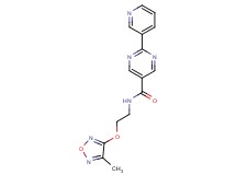 N-{2-[(4-methyl-1,2,5-oxadiazol-3-yl)oxy]ethyl}-2-(3-pyridinyl)-5-pyrimidinecarboxamide
