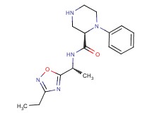 N-[1-(3-ethyl-1,2,4-oxadiazol-5-yl)ethyl]-1-phenyl-2-piperazinecarboxamide trifluoroacetate