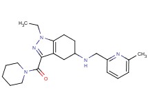 1-ethyl-N-[(6-methyl-2-pyridinyl)methyl]-3-(1-piperidinylcarbonyl)-4,5,6,7-tetrahydro-1H-indazol-5-amine