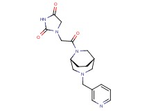 1-{2-oxo-2-[(1S*,5R*)-3-(3-pyridinylmethyl)-3,6-diazabicyclo[3.2.2]non-6-yl]ethyl}-2,4-imidazolidinedione