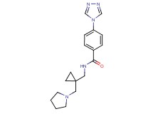 N-{[1-(pyrrolidin-1-ylmethyl)cyclopropyl]methyl}-4-(4H-1,2,4-triazol-4-yl)benzamide