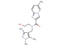 N-(2-hydroxyethyl)-6-methyl-N-[(1,3,5-trimethyl-1H-pyrazol-4-yl)methyl]imidazo[1,2-a]pyridine-2-carboxamide