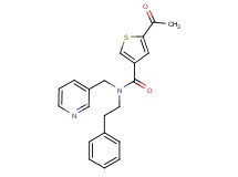 5-acetyl-N-(2-phenylethyl)-N-(pyridin-3-ylmethyl)thiophene-3-carboxamide