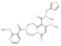9-methoxy-3-[(2-methoxy-3-pyridinyl)carbonyl]-N-methyl-7-oxo-N-(3-thienylmethyl)-1,2,3,4,5,7-hexahydropyrido[1,2-d][1,4]diazepine-10-carboxamide