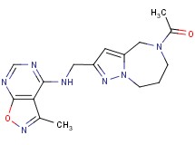 N-[(5-acetyl-5,6,7,8-tetrahydro-4H-pyrazolo[1,5-a][1,4]diazepin-2-yl)methyl]-3-methylisoxazolo[5,4-d]pyrimidin-4-amine