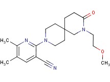2-[2-(2-methoxyethyl)-3-oxo-2,9-diazaspiro[5.5]undec-9-yl]-5,6-dimethylnicotinonitrile