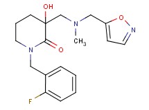 1-(2-fluorobenzyl)-3-hydroxy-3-{[(5-isoxazolylmethyl)(methyl)amino]methyl}-2-piperidinone