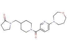 1-[(1-{[6-(1,4-oxazepan-4-yl)pyridin-3-yl]carbonyl}piperidin-4-yl)methyl]pyrrolidin-2-one
