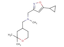 1-(5-cyclopropylisoxazol-3-yl)-N-[(2,2-dimethyltetrahydro-2H-pyran-4-yl)methyl]-N-methylmethanamine