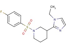 3-(1-ethyl-1H-imidazol-2-yl)-1-[(4-fluorophenyl)sulfonyl]piperidine