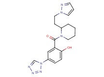 2-({2-[2-(1H-pyrazol-1-yl)ethyl]piperidin-1-yl}carbonyl)-4-(1H-tetrazol-1-yl)phenol