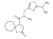 N-[(2-isopropyl-1,3-thiazol-4-yl)methyl]-N-methyl-2-oxo-1-oxaspiro[4.5]decane-4-carboxamide