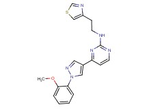4-[1-(2-methoxyphenyl)-1H-pyrazol-4-yl]-N-[2-(1,3-thiazol-4-yl)ethyl]pyrimidin-2-amine