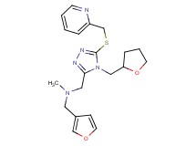 (3-furylmethyl)methyl{[5-[(2-pyridinylmethyl)thio]-4-(tetrahydro-2-furanylmethyl)-4H-1,2,4-triazol-3-yl]methyl}amine