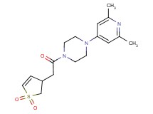 1-(2,6-dimethyl-4-pyridinyl)-4-[(1,1-dioxido-2,3-dihydro-3-thienyl)acetyl]piperazine