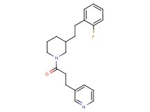 3-(3-{3-[2-(2-fluorophenyl)ethyl]-1-piperidinyl}-3-oxopropyl)pyridine