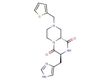 (3S,9aR)-3-(1H-imidazol-4-ylmethyl)-8-(2-thienylmethyl)tetrahydro-2H-pyrazino[1,2-a]pyrazine-1,4(3H,6H)-dione