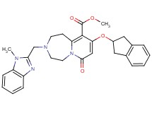 methyl 9-(2,3-dihydro-1H-inden-2-yloxy)-3-[(1-methyl-1H-benzimidazol-2-yl)methyl]-7-oxo-1,2,3,4,5,7-hexahydropyrido[1,2-d][1,4]diazepine-10-carboxylate