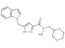 N-(1,4-dioxan-2-ylmethyl)-5-(1H-indol-1-ylmethyl)-N-methyl-1H-pyrazole-3-carboxamide