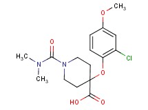 4-(2-chloro-4-methoxyphenoxy)-1-[(dimethylamino)carbonyl]piperidine-4-carboxylic acid
