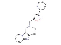 N-methyl-1-(2-methylimidazo[1,2-a]pyridin-3-yl)-N-{[3-(2-pyridinyl)-5-isoxazolyl]methyl}methanamine bis(trifluoroacetate)