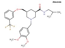 (3R,5S)-1-(3,4-dimethoxybenzyl)-N-isobutyl-5-{[3-(trifluoromethyl)phenoxy]methyl}-3-piperidinecarboxamide