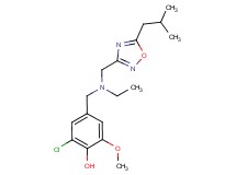 2-chloro-4-({ethyl[(5-isobutyl-1,2,4-oxadiazol-3-yl)methyl]amino}methyl)-6-methoxyphenol