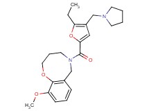 5-[5-ethyl-4-(pyrrolidin-1-ylmethyl)-2-furoyl]-10-methoxy-3,4,5,6-tetrahydro-2H-1,5-benzoxazocine