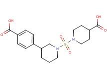 1-{[3-(4-carboxyphenyl)piperidin-1-yl]sulfonyl}piperidine-4-carboxylic acid
