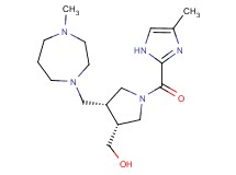 {(3R*,4R*)-4-[(4-methyl-1,4-diazepan-1-yl)methyl]-1-[(4-methyl-1H-imidazol-2-yl)carbonyl]pyrrolidin-3-yl}methanol